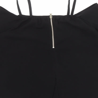 Womens UK Size 12 River Island Black Basic Blouse