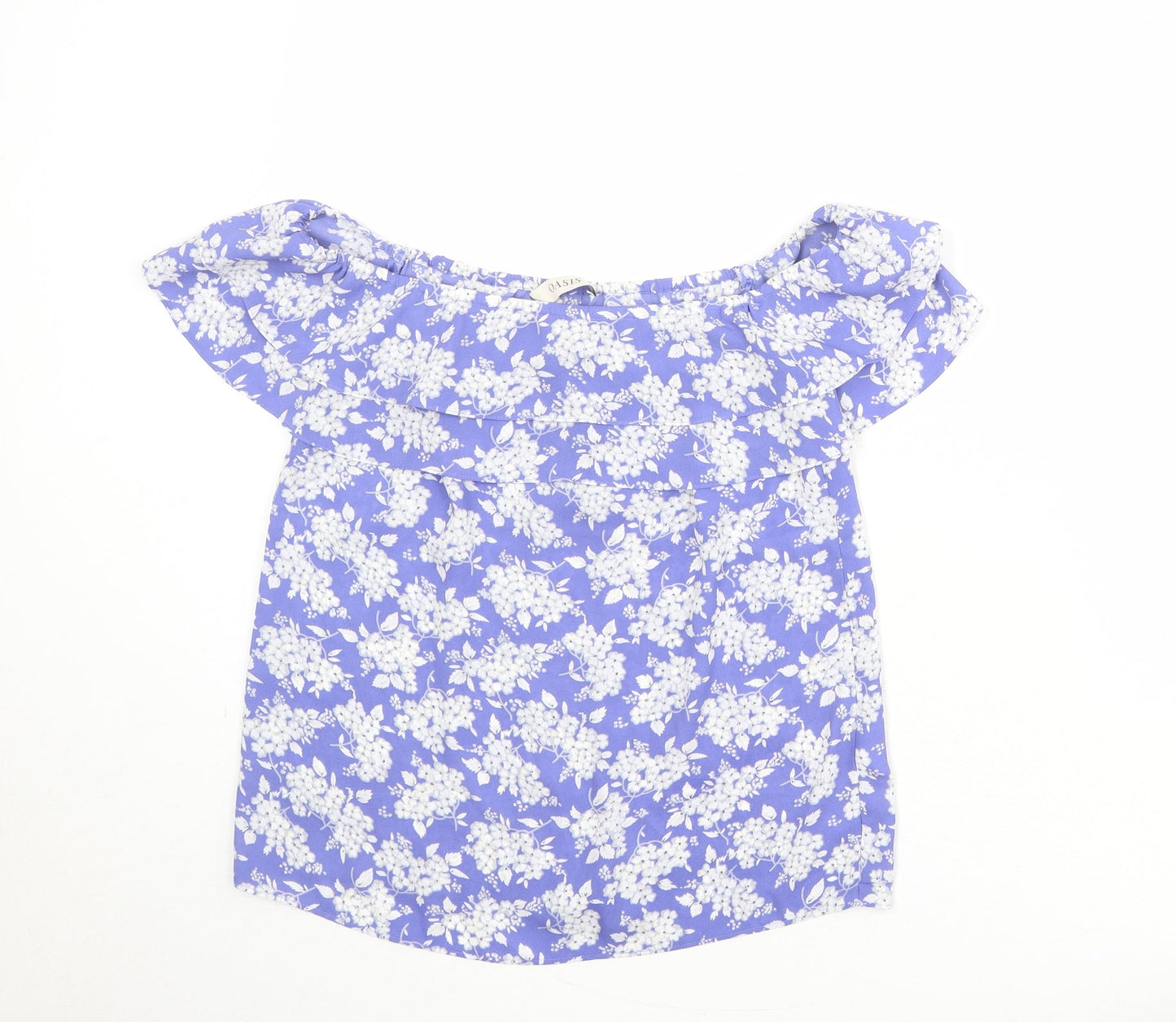 Womens UK Size 8 Oasis Blue Basic Blouse