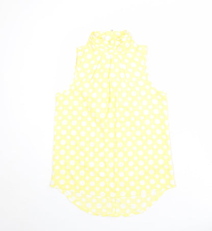 Womens UK Size 10 NEXT Yellow Basic Blouse