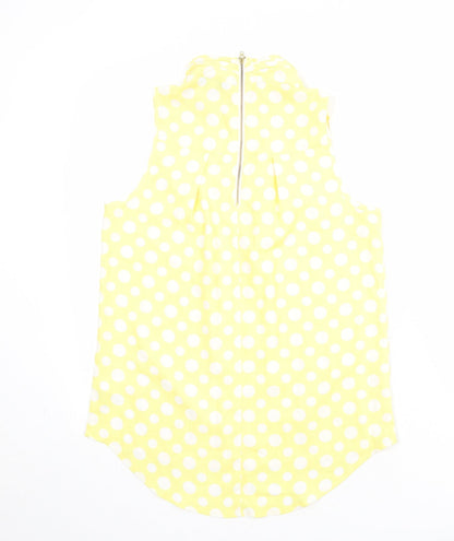 Womens UK Size 10 NEXT Yellow Basic Blouse