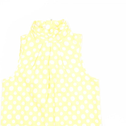 Womens UK Size 10 NEXT Yellow Basic Blouse