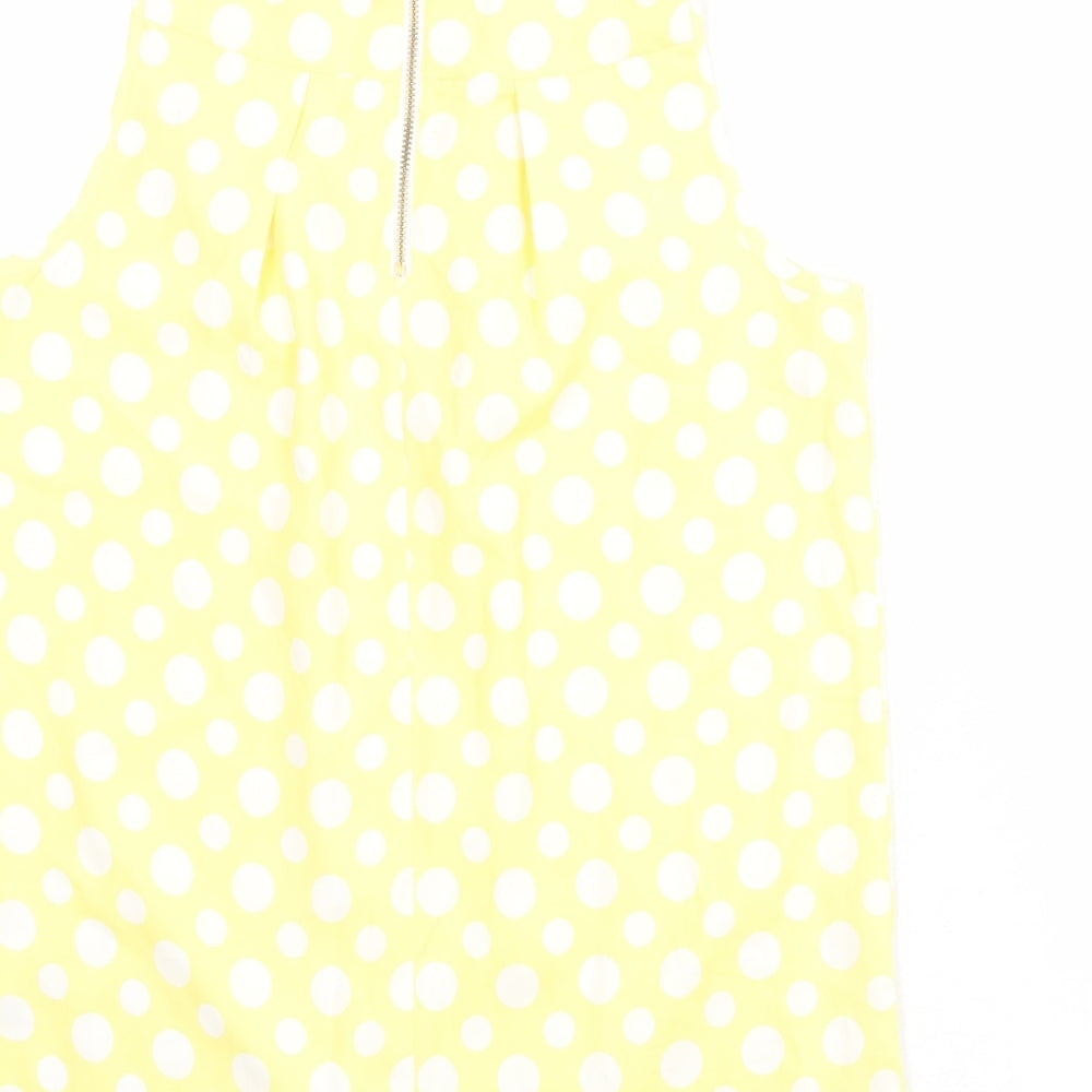 Womens UK Size 10 NEXT Yellow Basic Blouse