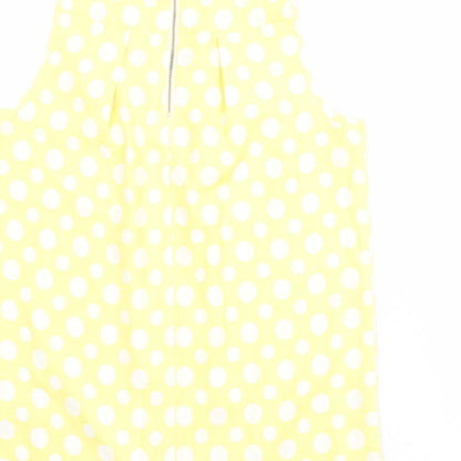 Womens UK Size 10 NEXT Yellow Basic Blouse