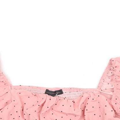Womens UK Size S Love & Other Things Pink Cropped Blouse