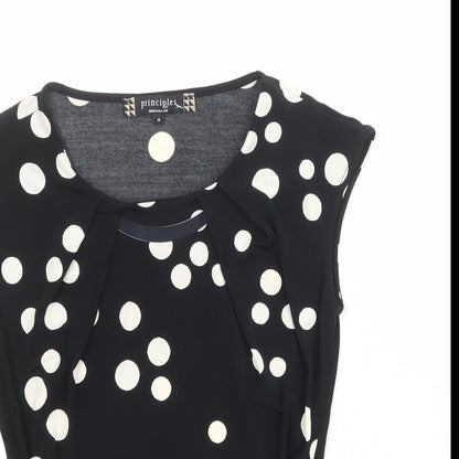 Womens UK Size 8 Principles Black Basic T-Shirt
