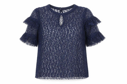 Womens UK Size 10 H&M Blue Basic Blouse