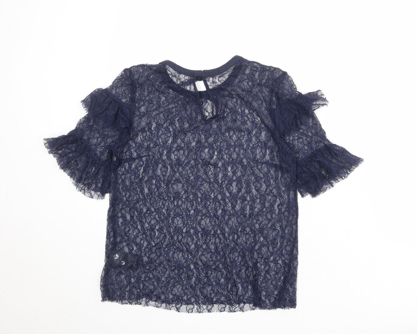 Womens UK Size 10 H&M Blue Basic Blouse