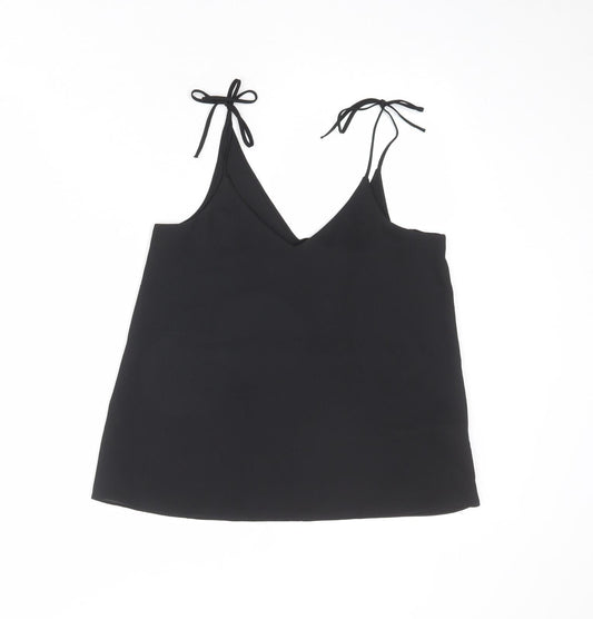 Womens UK Size 8 River Island Black Camisole Tank