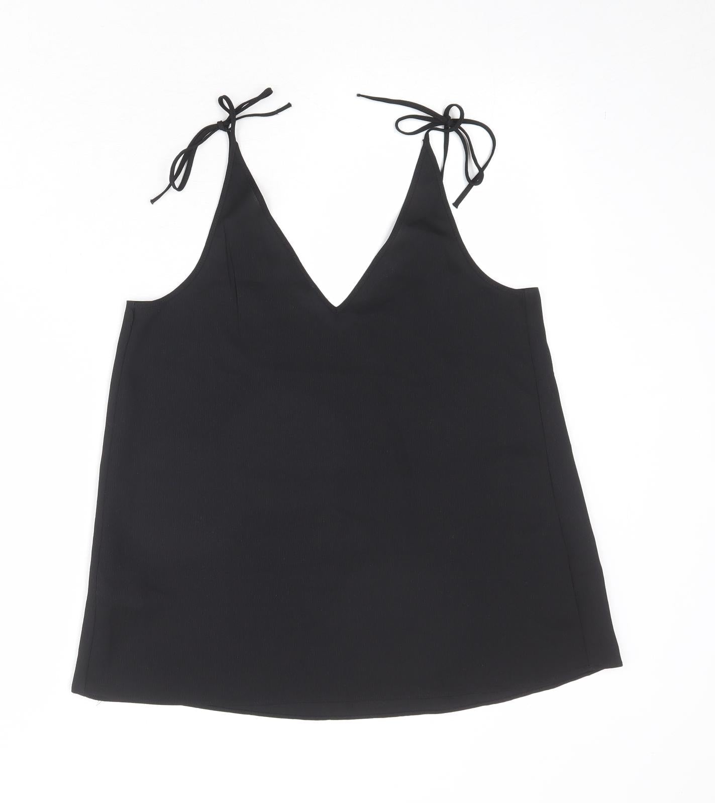 Womens UK Size 8 River Island Black Camisole Tank