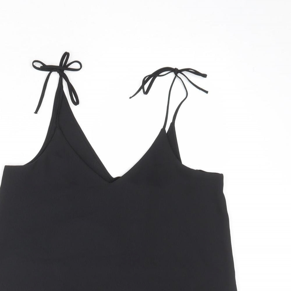 Womens UK Size 8 River Island Black Camisole Tank