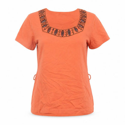 Womens UK Size S EWM Orange Basic T-Shirt
