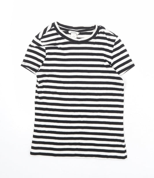 Womens UK Size S Monki Black Basic T-Shirt