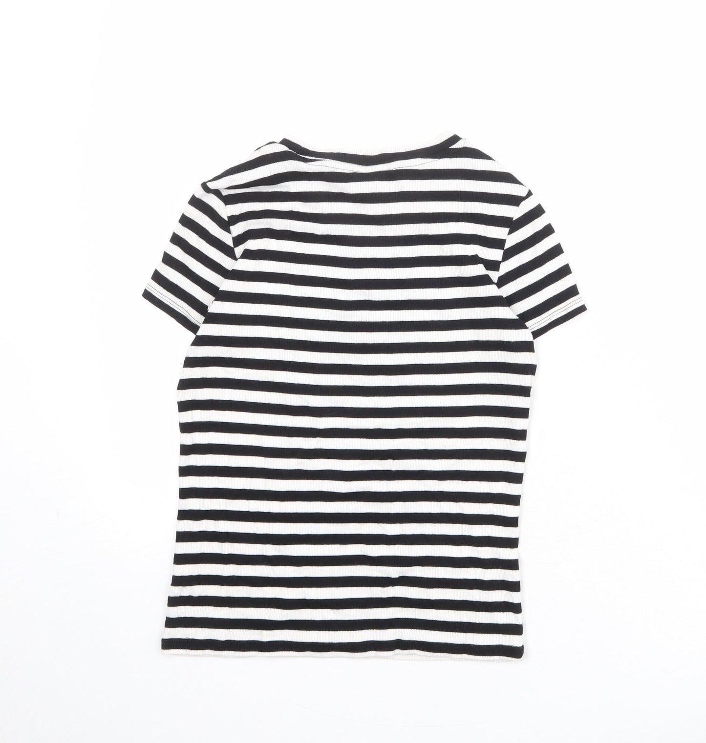 Womens UK Size S Monki Black Basic T-Shirt