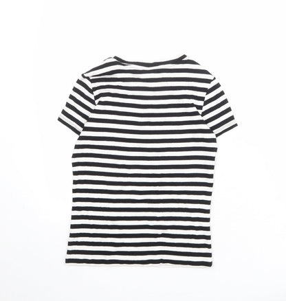 Womens UK Size S Monki Black Basic T-Shirt