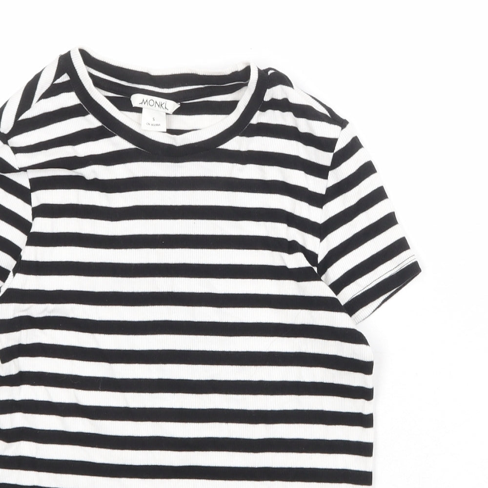 Womens UK Size S Monki Black Basic T-Shirt
