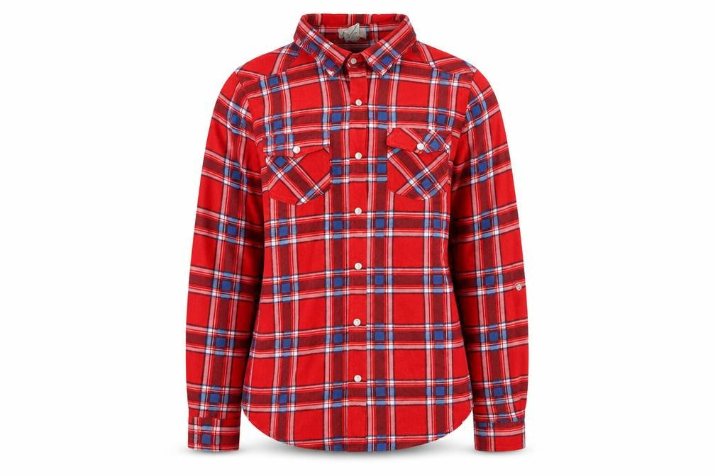 Womens UK Size M Passport Red Basic Button-Up