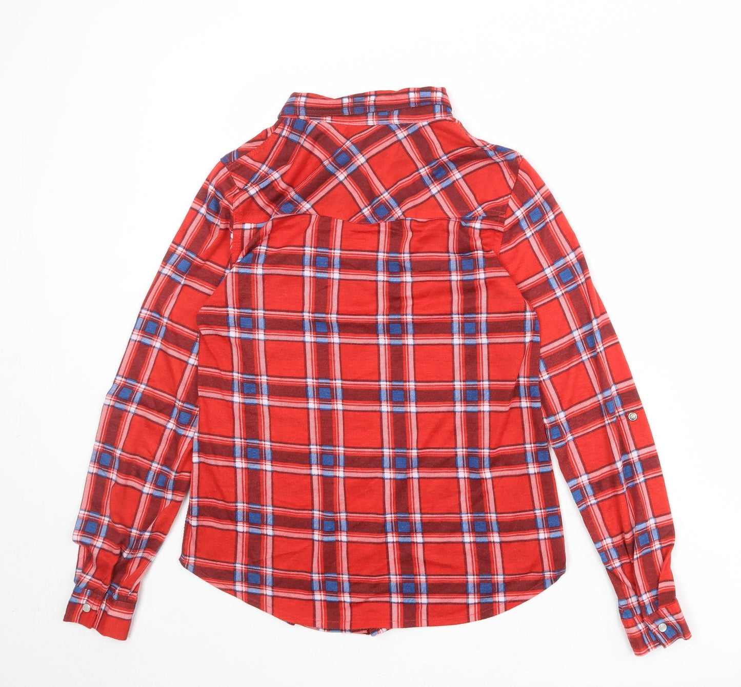 Womens UK Size M Passport Red Basic Button-Up