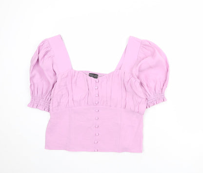 Womens UK Size 12 Dorothy Perkins Purple Basic Blouse