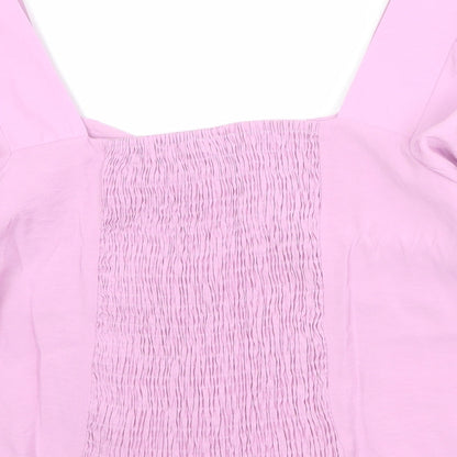 Womens UK Size 12 Dorothy Perkins Purple Basic Blouse