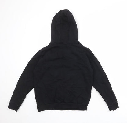 Disney Girls Black Cotton Pullover Hoodie Size 9-10 Years Pullover - Minnie Mouse Christmas