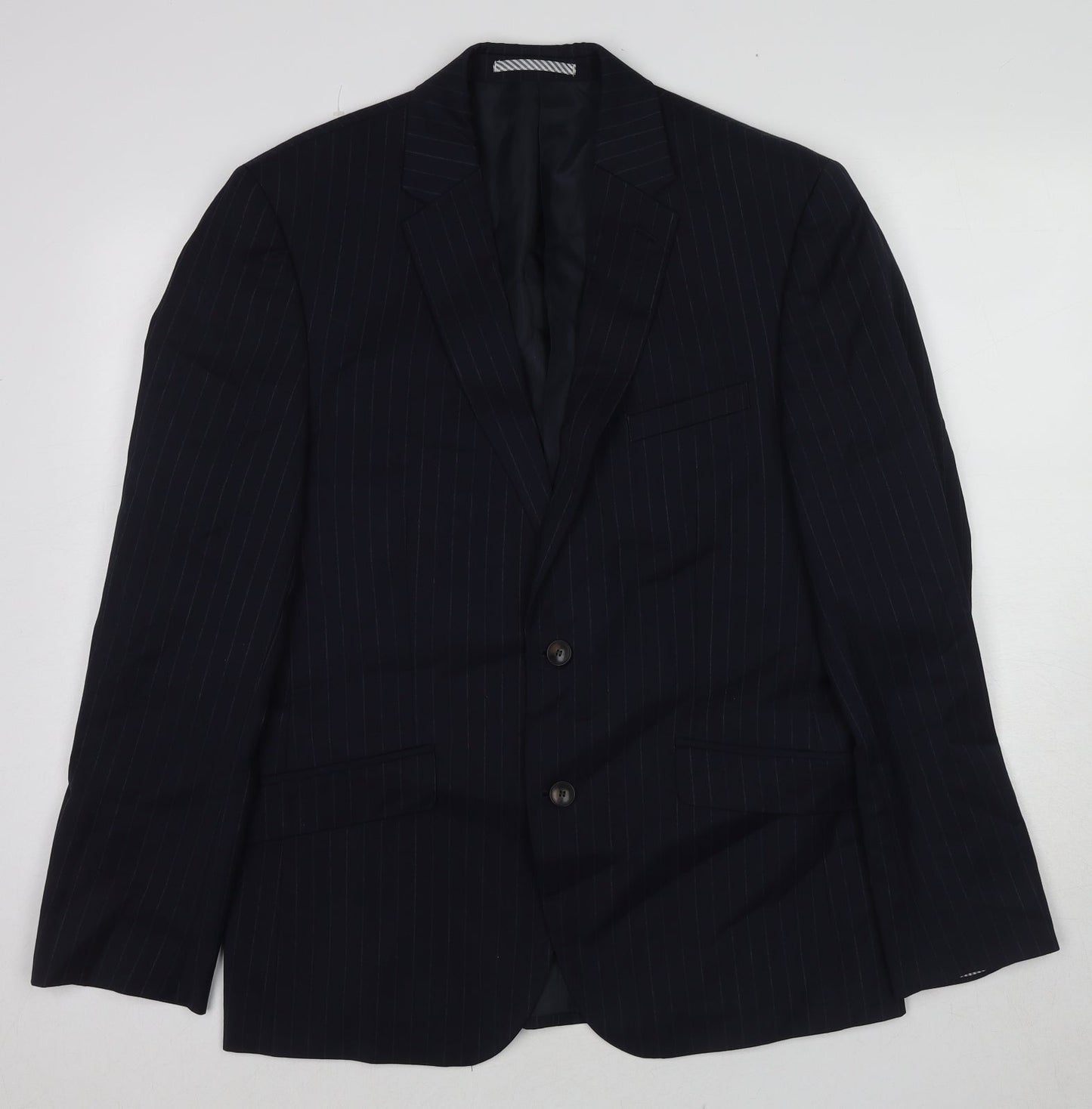 Mens UK Size 42 Marks and Spencer Regular Blue Suit Jacket