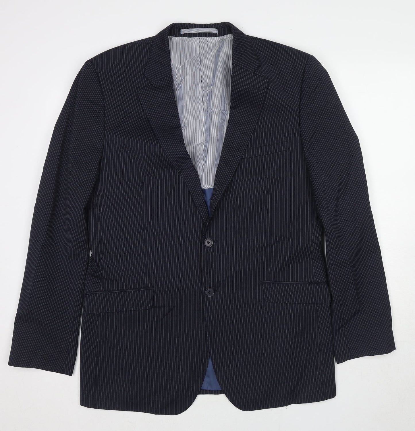 Mens UK Size 40 Marks and Spencer Regular Blue Suit Jacket
