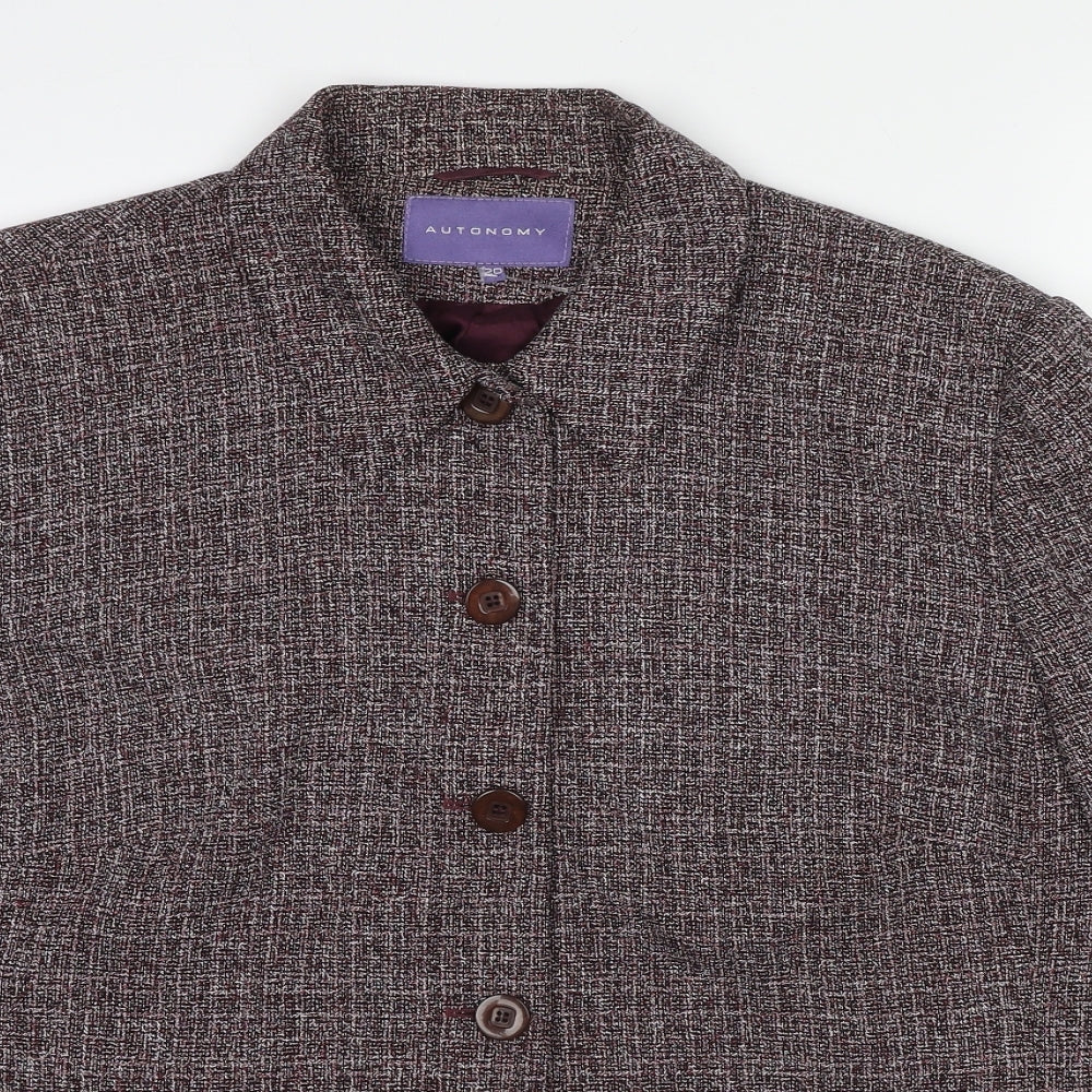 Autonomy Womens Red Jacket Size 20 Button