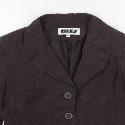 Womens UK Size 10 Vogue Brown Jacket