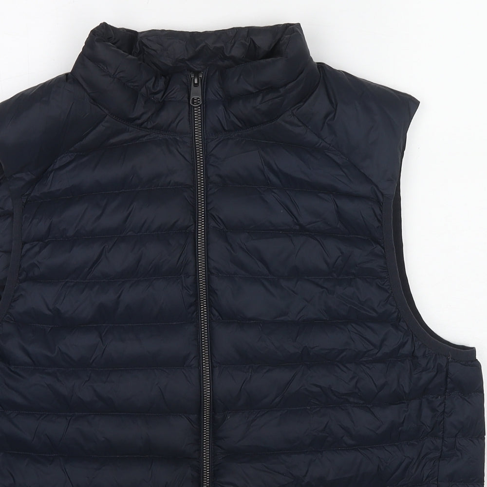 Marks and Spencer Womens Blue Gilet Jacket Size L Zip
