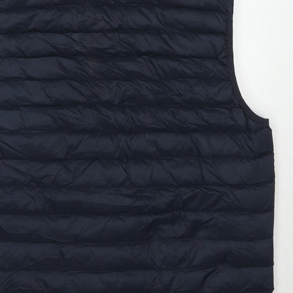 Marks and Spencer Womens Blue Gilet Jacket Size L Zip