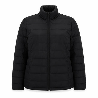 Studio Womens Black Quilted Jacket Size 14 Zip