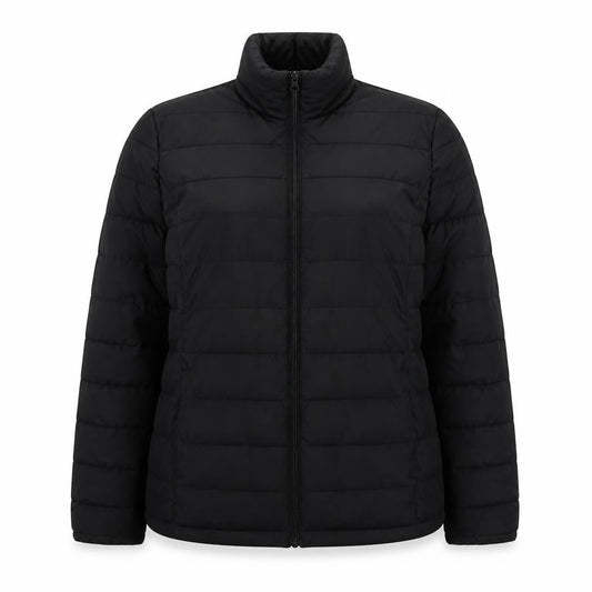 Studio Womens Black Quilted Jacket Size 14 Zip