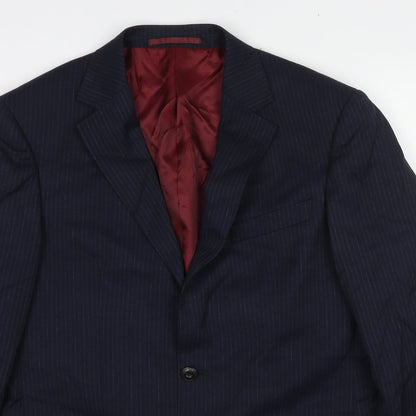 Mens UK Size 38 Marks and Spencer Regular Blue Suit Jacket