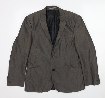Mens UK Size 38 Red Herring Regular Grey Suit Jacket
