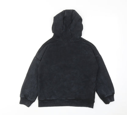 Stranger Things Boys Black Cotton Pullover Hoodie Size 8-9 Years Pullover - Strangers Things