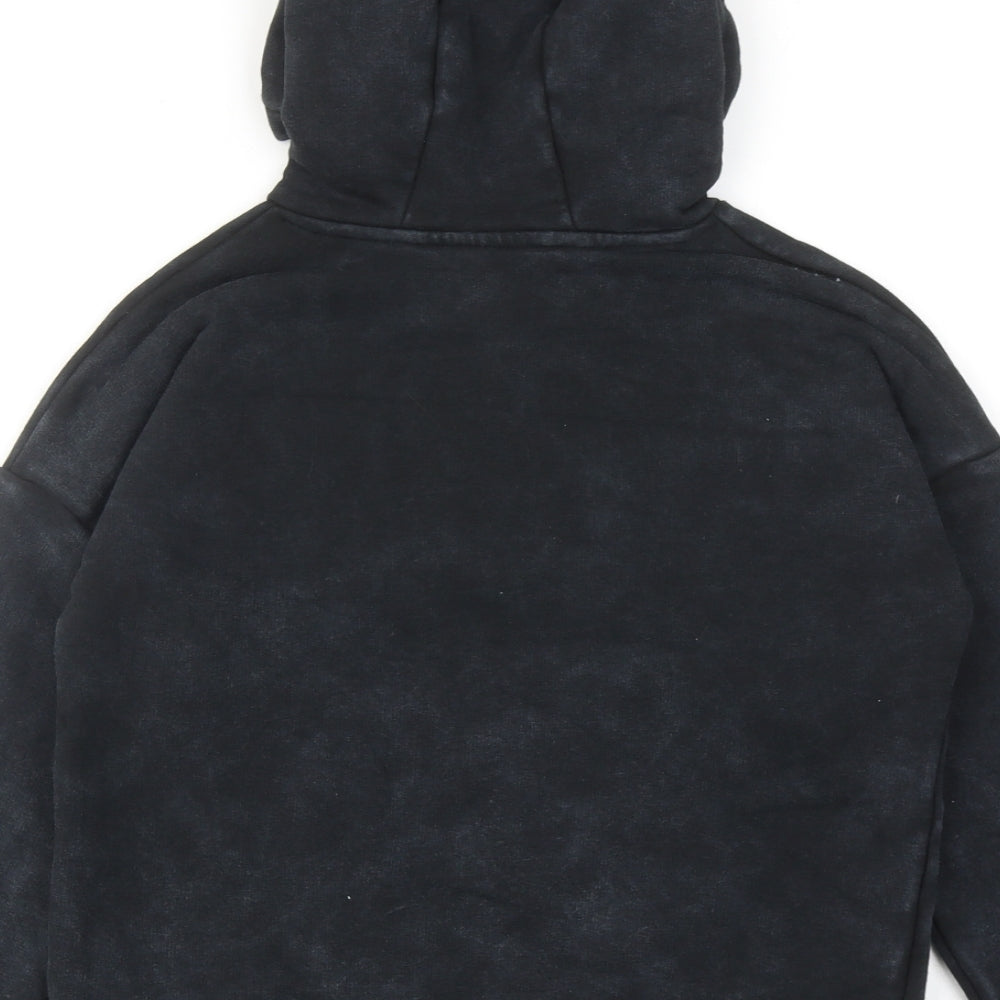 Stranger Things Boys Black Cotton Pullover Hoodie Size 8-9 Years Pullover - Strangers Things