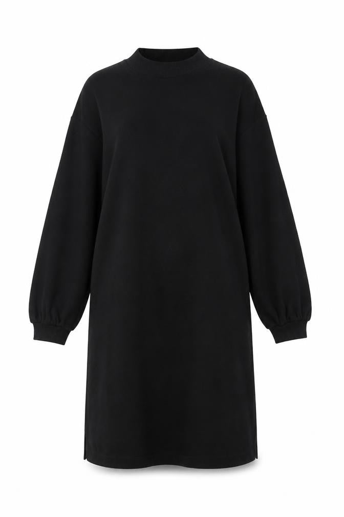 Marks and Spencer Womens Black Polyester A-Line Size 10 Round Neck Pullover