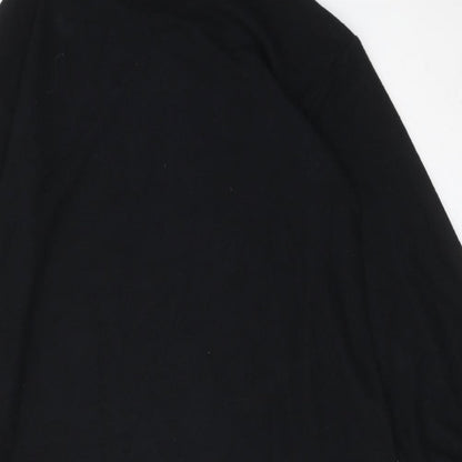 Marks and Spencer Womens Black Polyester A-Line Size 10 Round Neck Pullover