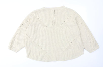 Womens UK Size 14 And/Or Beige Pullover Jumper