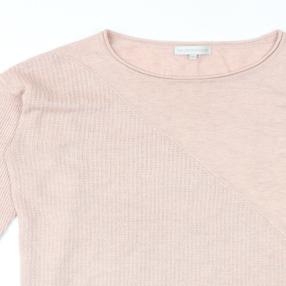 Womens UK Size 12 RJR.John Rocha Pink Pullover Jumper