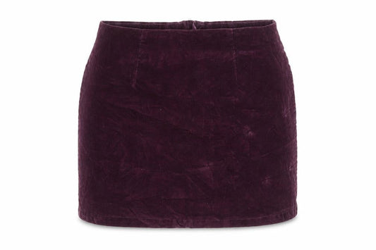 Womens UK Size 10 Warehouse A-Line Velour Skirt