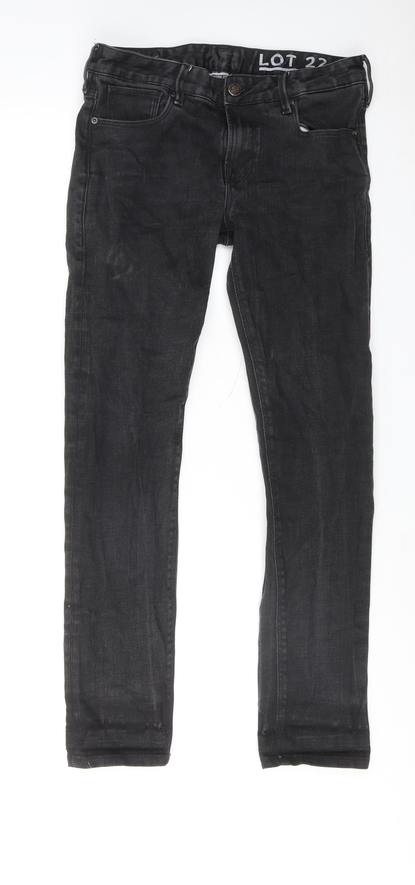 Mens UK Size 30 in Scotch & Soda Regular Fit Skinny Black Jeans