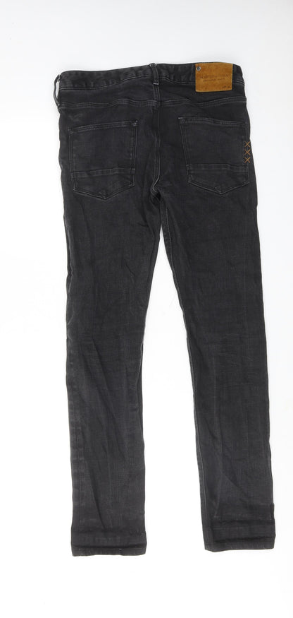 Mens UK Size 30 in Scotch & Soda Regular Fit Skinny Black Jeans