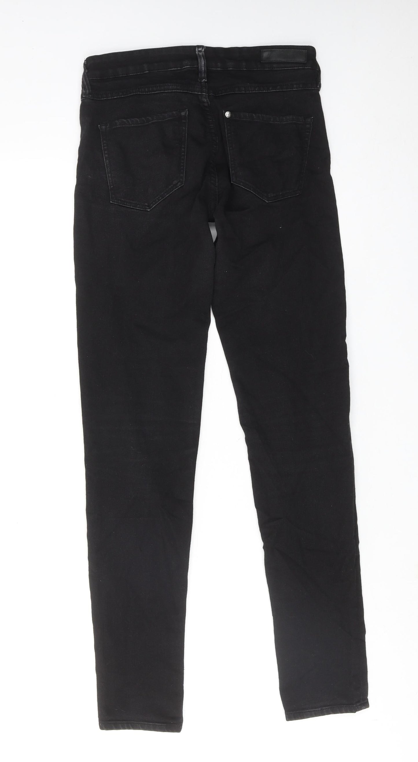 Womens UK Size 25 in H&M Regular Fit Skinny Black Jeans