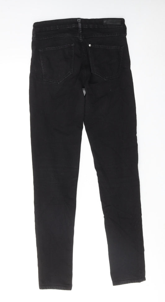 Womens UK Size 25 in H&M Regular Fit Skinny Black Jeans