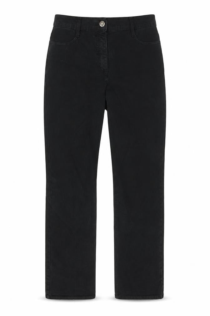 Betty Barclay Womens Black Cotton Straight Jeans Size 28 in Regular Zip