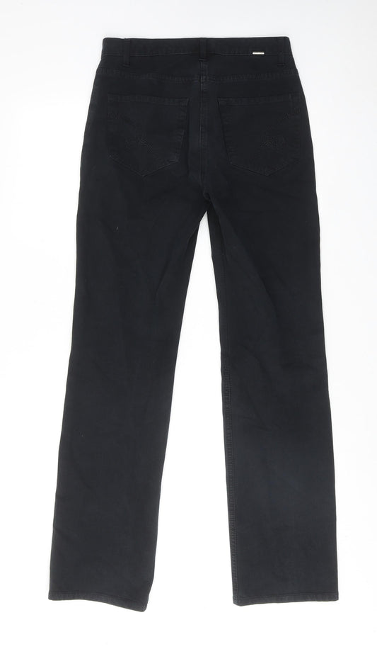 Betty Barclay Womens Black Cotton Straight Jeans Size 28 in Regular Zip