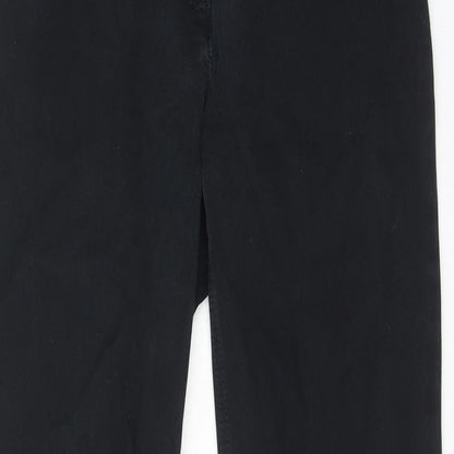 Betty Barclay Womens Black Cotton Straight Jeans Size 28 in Regular Zip