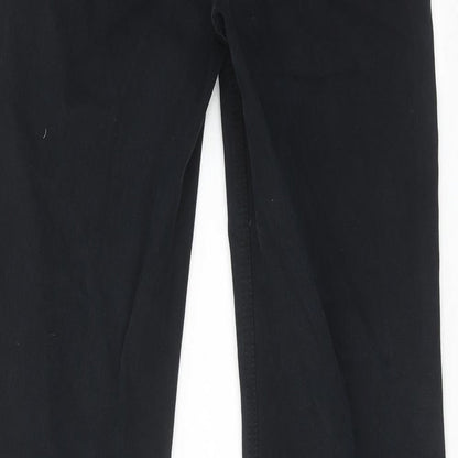 Betty Barclay Womens Black Cotton Straight Jeans Size 28 in Regular Zip