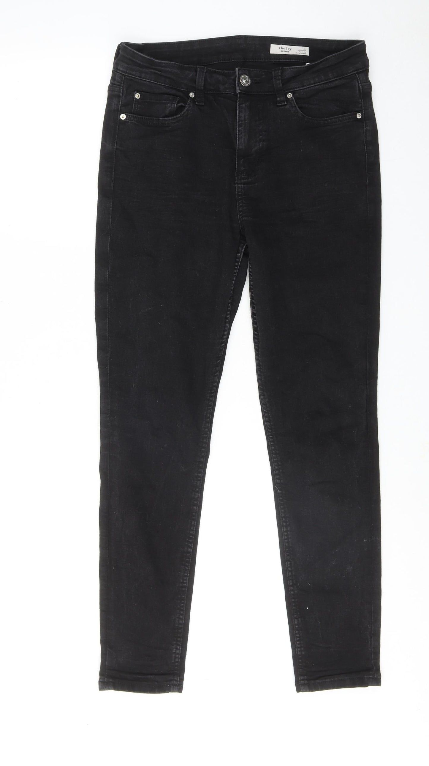 Womens UK Size 12 Marks and Spencer Regular Fit Skinny Black Jeans
